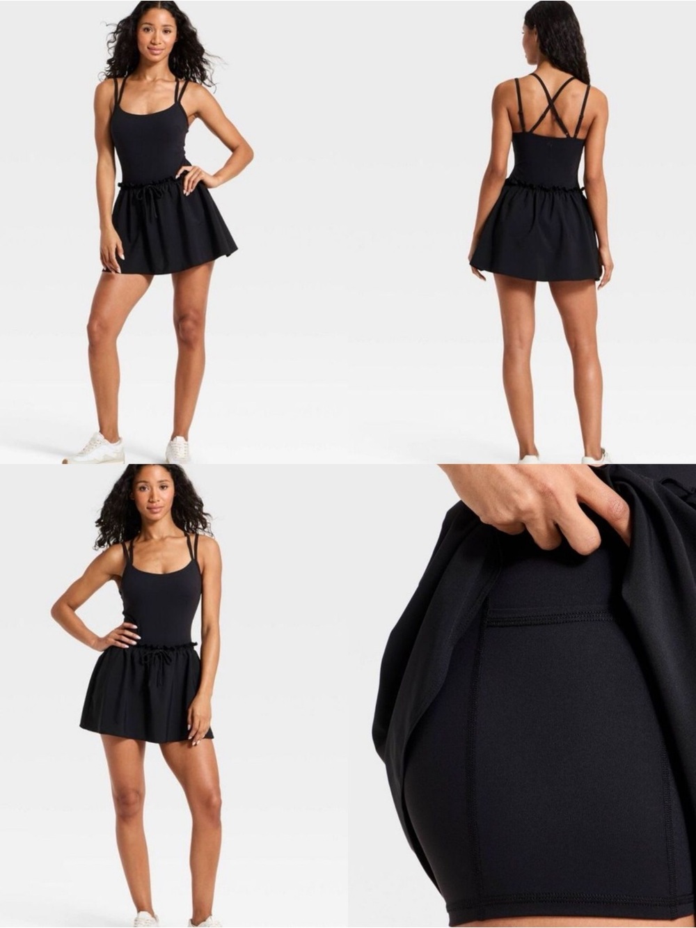 JoyLab - Women's Drop Waist Active Dress - JoyLab Black Medium